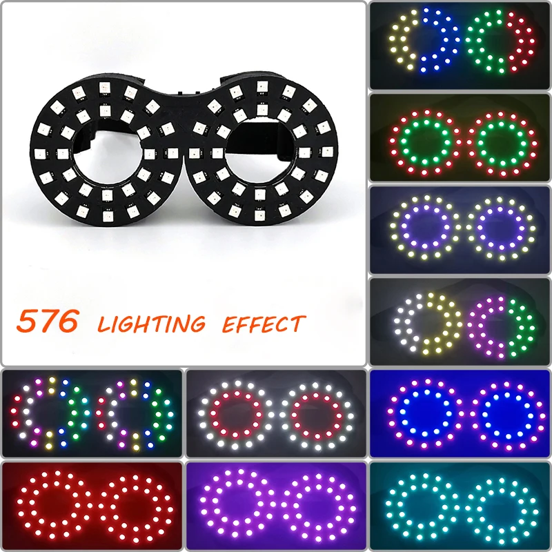 

Luminous Neon Light LED Glasses Unisex Costume Accessories Halloween Christmas Pop Bar Music Glowing Decorative Glasses