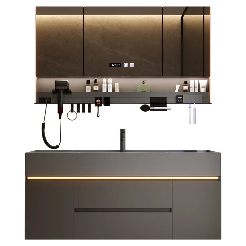 Microcrystalline Stone Integrated Basin, Bathroom Cabinet Combination, Current Washbasin, Bathroom Wash, Qimei Stone