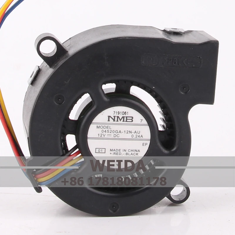 

Case Fan Dual Ball Bearing for NMB-MAT7 04520GA-12N-AU 12V 0.24A Diameter 45mm Blower Cooling Fan