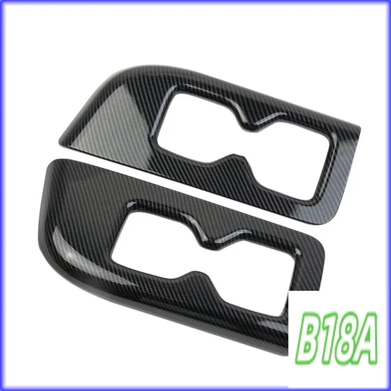 

H5-For Hyundai Palisade 2019-2024 Inner Rear Third Row Armrest Cup Holder Trim Cover Panel Component ABS Carbon Fiber