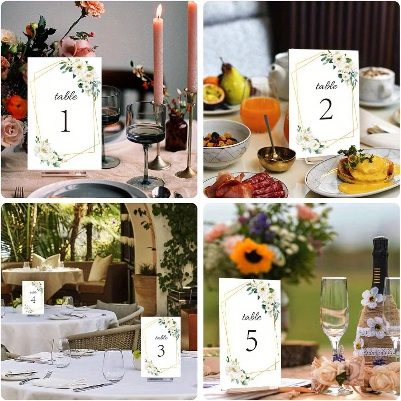 25 قطعة زهرة الهندسة 1-25 على الوجهين الجدول بطاقة الزفاف مأدبة الحدث الديكور مقاعد ، لحفلات الزفاف دش الزفاف أعياد الميلاد