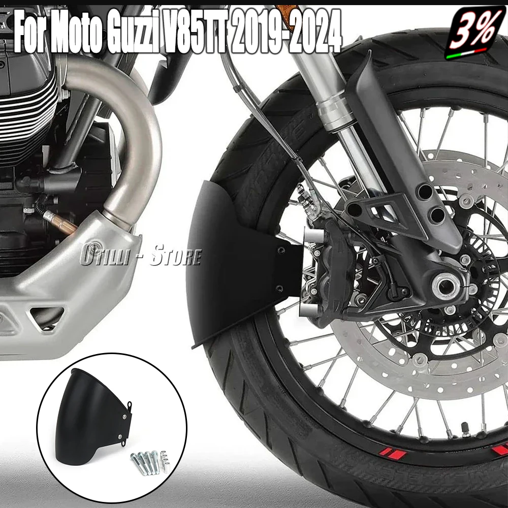 

For Moto Guzzi V85 TT V85TT V 85 TT 2019 - 2024 Motorcycle New Front Mud Guard Fender Mudguard Black Accessories