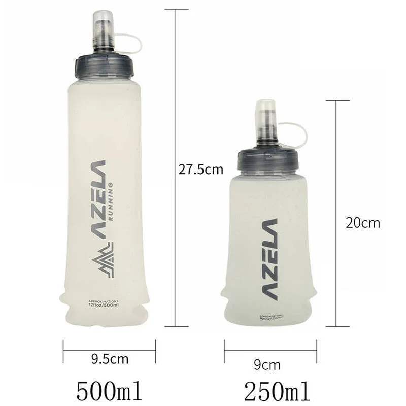 250ml 500ml Water Bottle Folding Soft Flask Sport Water Bottle Water Bag Collapsible Running Camping Hiking Portable Lightweight - view 6