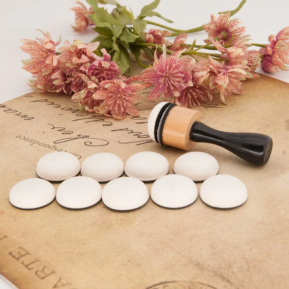 DIY Scrapbooking Mini Ink Paints Mixing Blending Tools Flat Foam Flat Domed Foam Refills Tool Domed Sponge