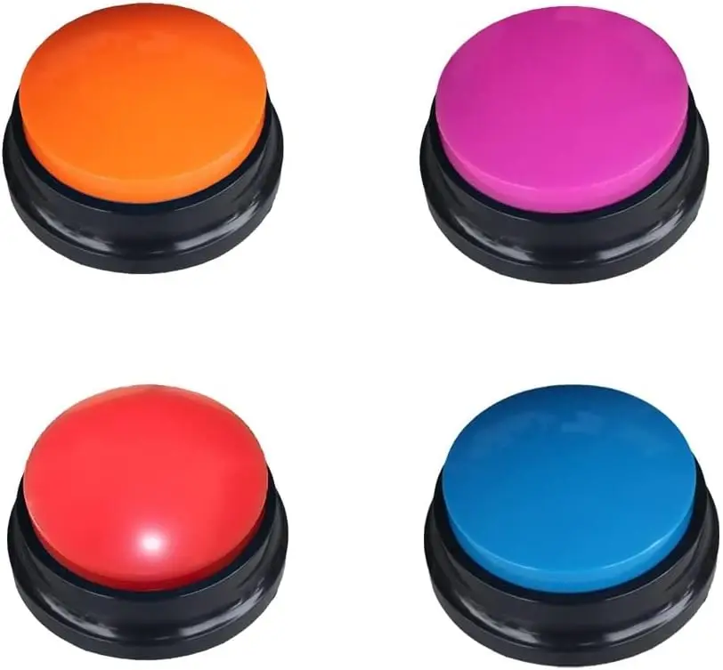 Voice Recording Button, Dog Buttons for Communication Pet Training Buzzer, 30 Second Record & Playback buzzer button