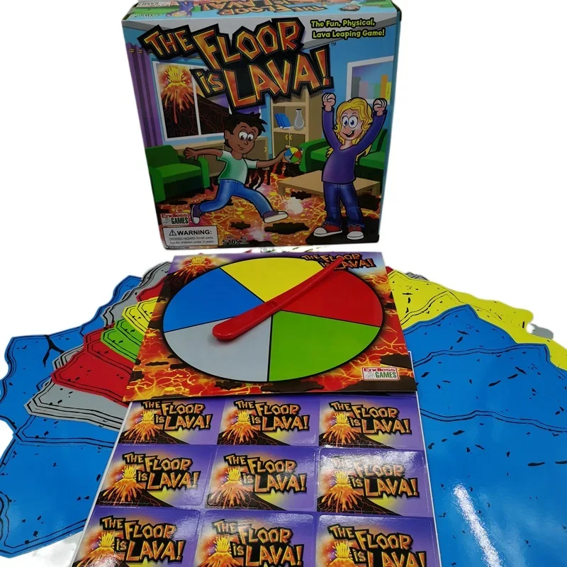 เกมกระดานลาวาพื้นชุดการ์ดหมุนสำหรับปาร์ตี้ครอบครัวภูเขาไฟเกมแบบโต้ตอบสำหรับเด็กและผู้ใหญ่ของขวัญหลายคน