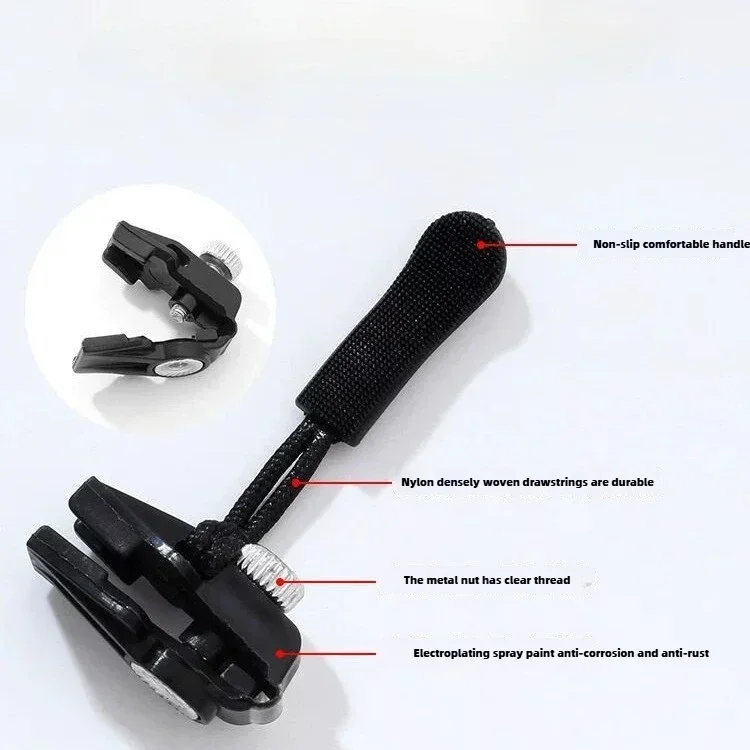 5Pcs Universal Zipper Repair Kit Zipfix Quick Instant Detachable Zipper Head Replacement Zipper Slider Pull for Jacket Bags Coat