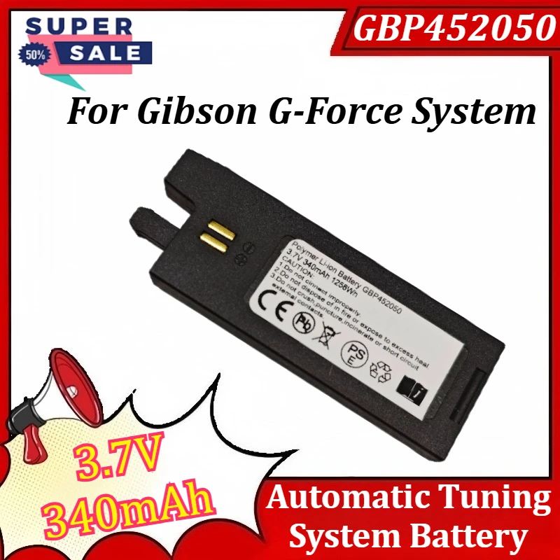 

New GBP452050 3.7V 340mAh Rechargeable Automatic Tuning System Battery for Gibson G-Force System