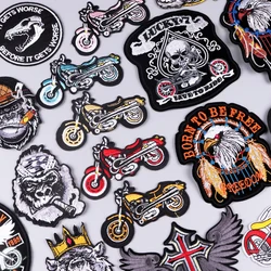 Motorcycle Biker/Punk Embroidery Patch On Clothes Iron On Patches For Clothing Thermoadhesive Patches For Clothes Animal Sticker