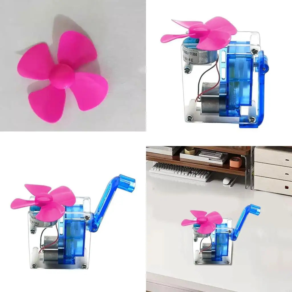 

964E Mini Hand Generator DIY Домашний модель модели фанатов Генератор научных экспериментов и модель образования для детей школы