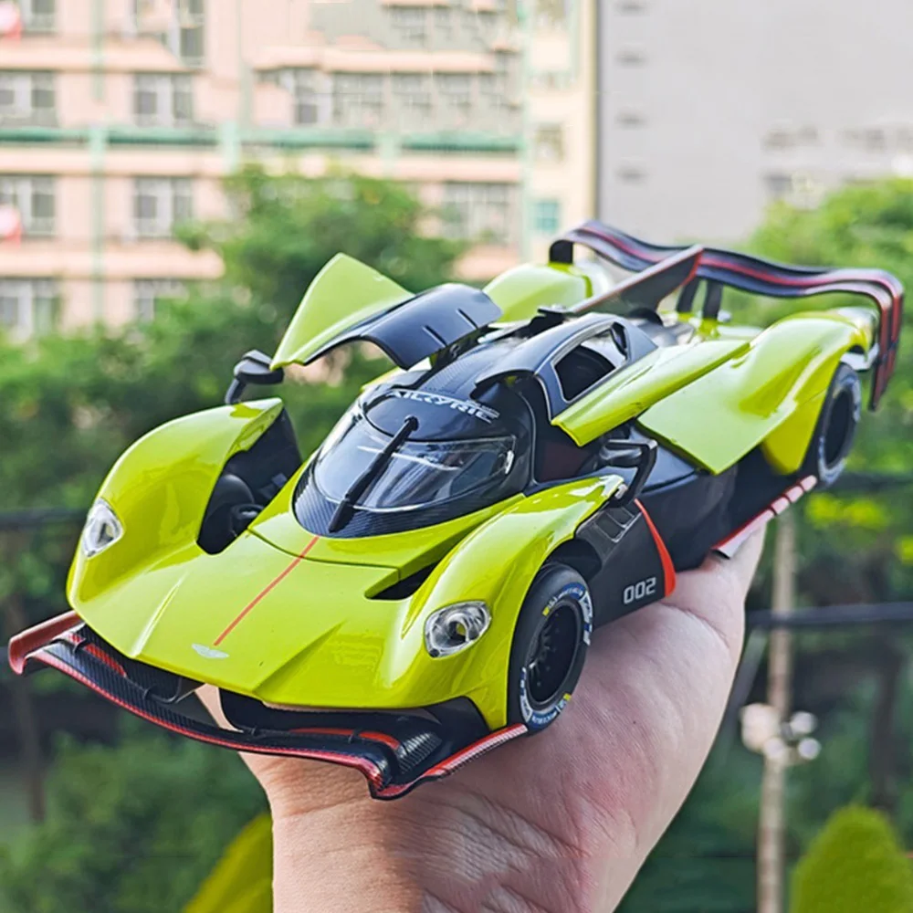 

1:24 сплав Valkyrie Lambor V12, модели спортивных машин, игрушки, колесо, откатный автомобиль, свет, звук, миниатюрная модель, идеальные подарки для детей