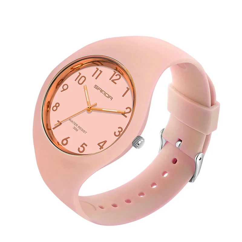 166 Orologio elettronico al quarzo da donna alla moda e alla moda della serie Jelly, squisito e piccolo orologio elettronico per studenti impermeabile