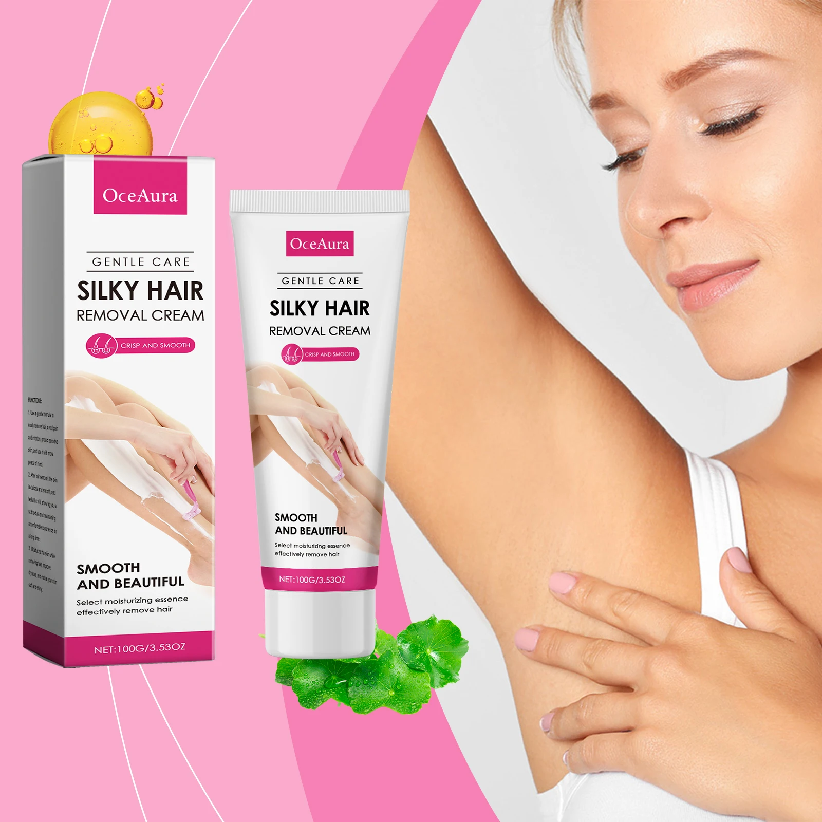 

Gentle Painless Hair Removal Cream Easily Eliminate Underarm Arm Leg Hair Growth Suppressant Shrink Pores Cyperus Rotundus Oil