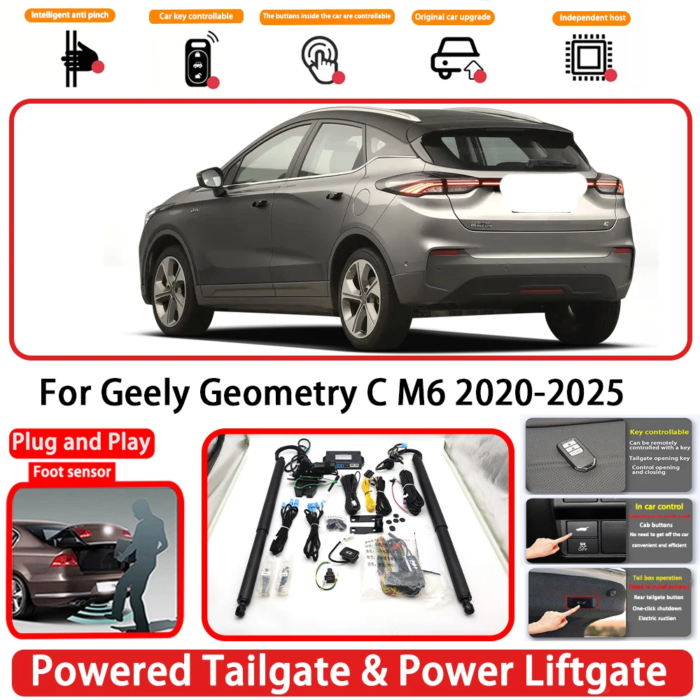 for Geely Geometry C M6 2020-2025 OEM Plug and Play Auto Powered Tailgate Power Liftgate Rear Trunk Opener System
