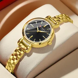 CURREN Original Quartz Watch for Women Fashion Elegant Ladies Watches Stainless Steel Waterproof Women's Wristwatch