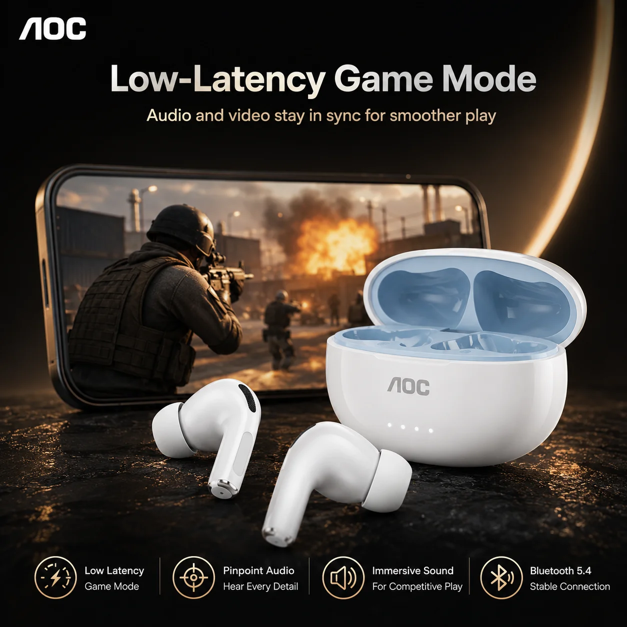 Choice LP5 Pro Bluetooth Earphone Sports TWS Wireless Pro 6 Headphone Low Latency Gaming Headset Music Earbuds with Mic Business image 2