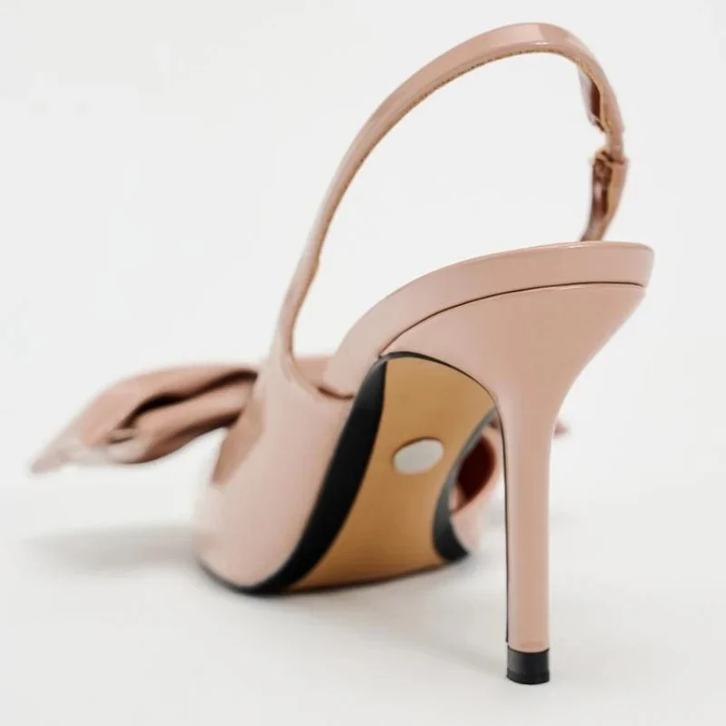 ZAZA-Escarpins à Talons en Cuir Chic avec Nministériels d Jolie tu pour Femme, Chaussures de Bureau Élégantes, Nouvelle Collection Automne