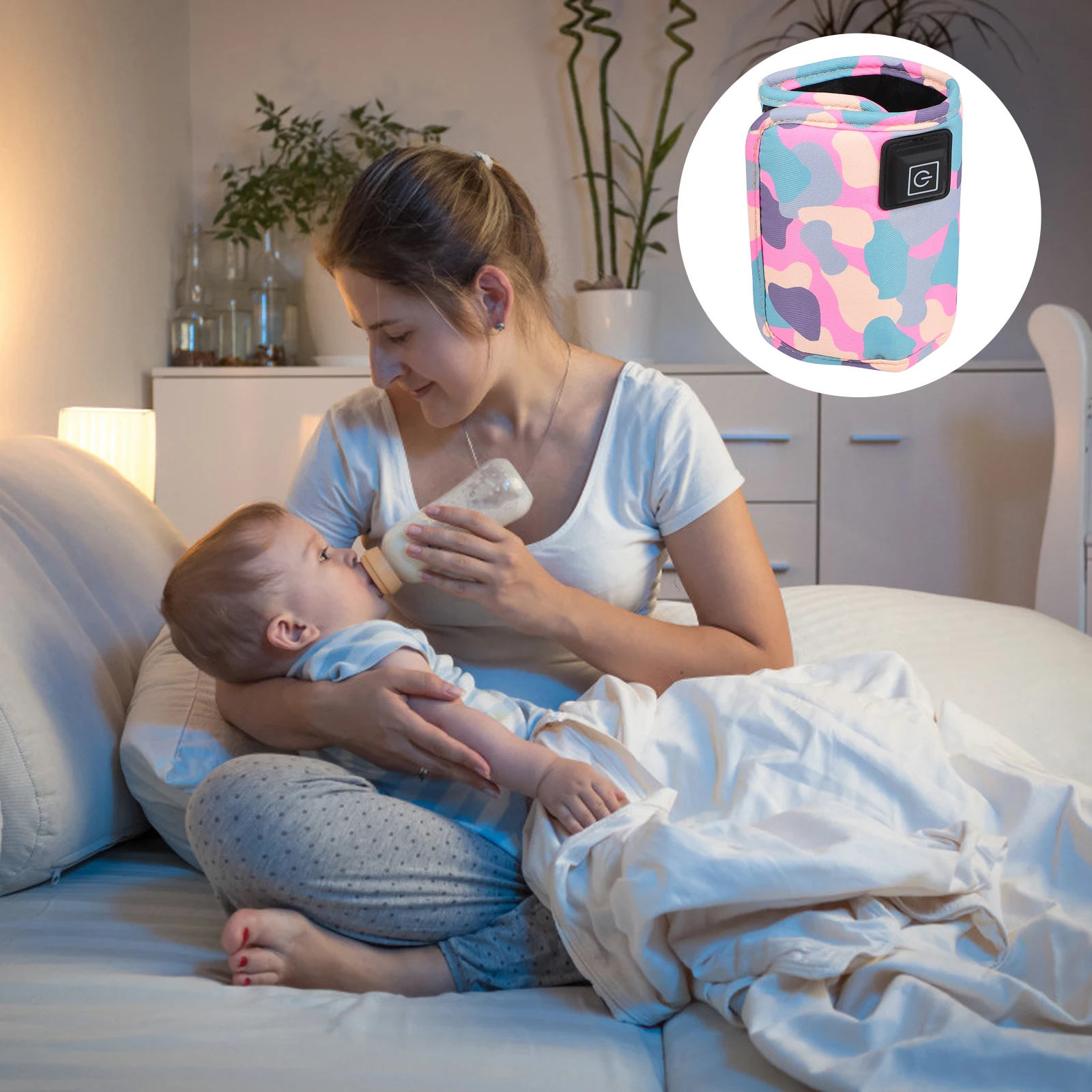 

Constant Temperature Milk Bottle Warmer Case 3 Gears USB Powered Insulation Cover for Baby Bottle Feeding Suitable Most Bottles