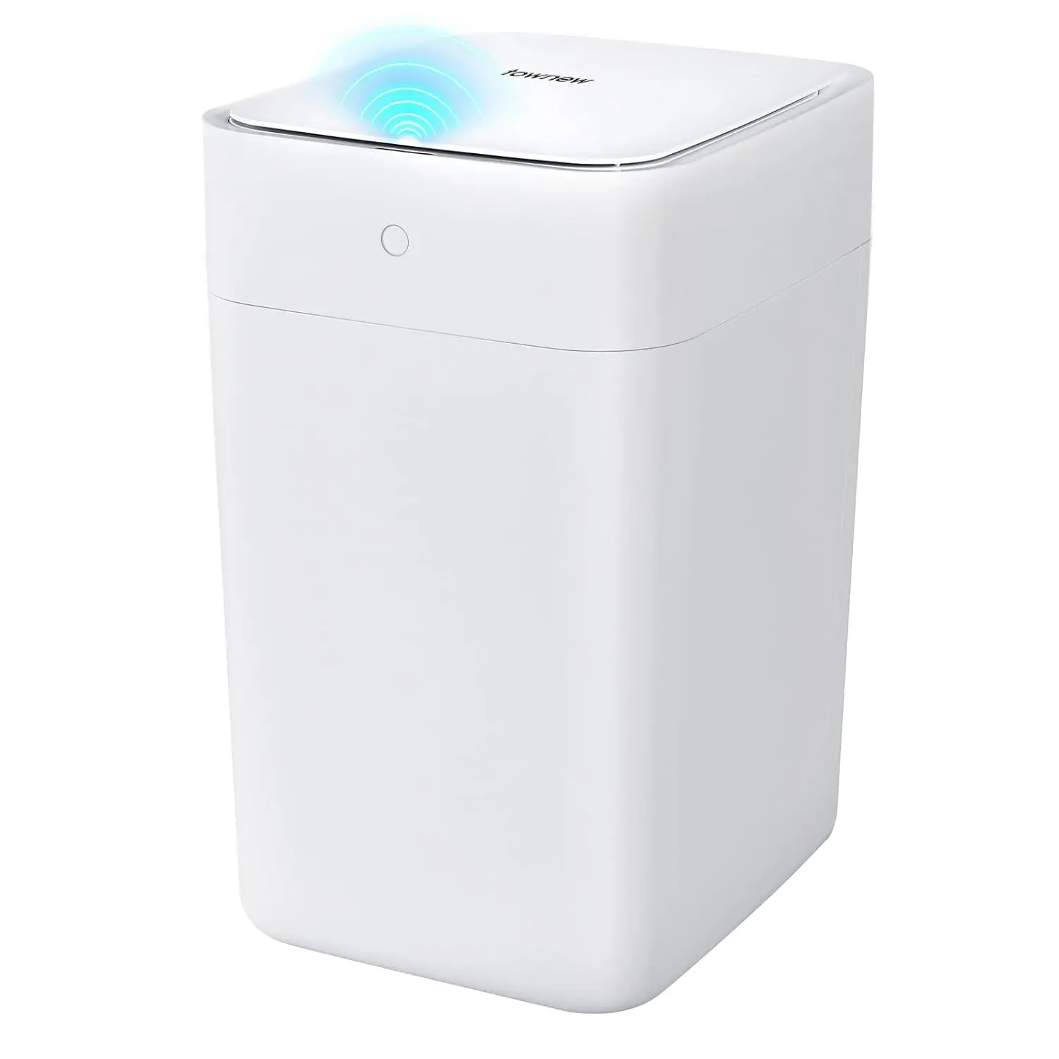 4.1 Gallon Touchless Motion Sensor Trash Can, ABS, Self-Sealing & Self-Changing, White