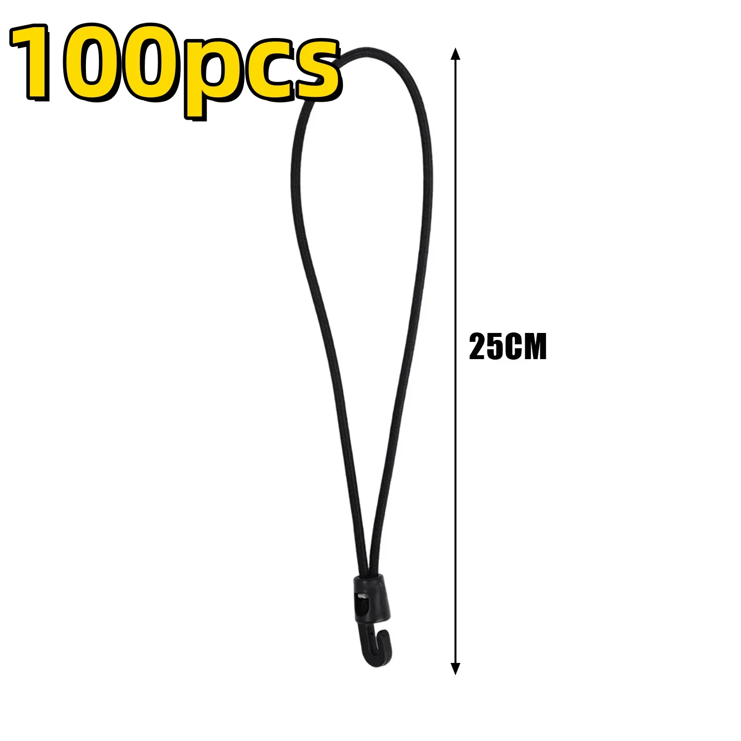 10/50/100 Stuks Bungee Koord met Haken Hoge Elasticiteit Expander met Haken Rubberen Spanner met Haken voor Camping Dekzeil