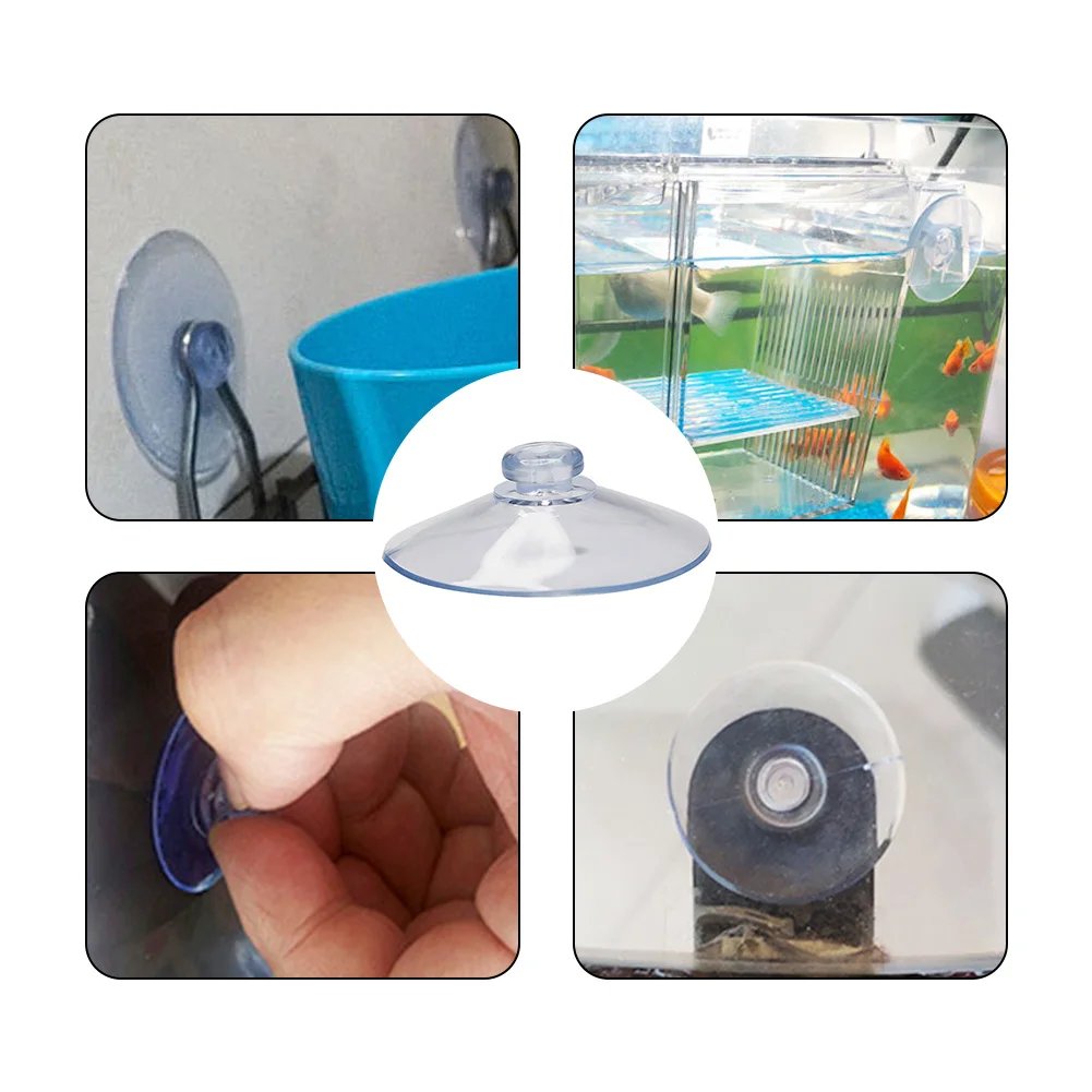 10 Transparent PVC Suction Cups Strong Vacuum Mushroom Head Suction Cups For Kitchen Bathroom Glass Flush Door Wall Hooks