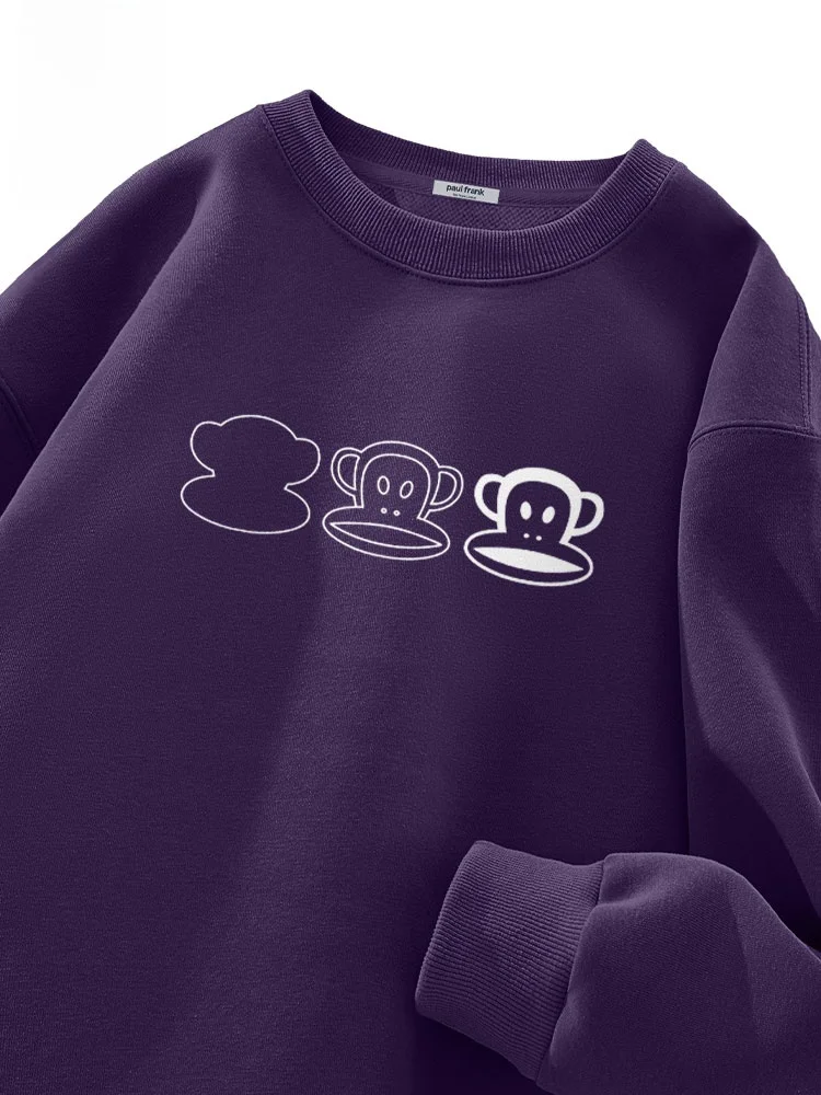 

Мужская толстовка с капюшоном на флисовой подкладке, весенне-осенняя, повседневная, удобная, с принтом Purple Monkey, хлопок, полиэстер, B...