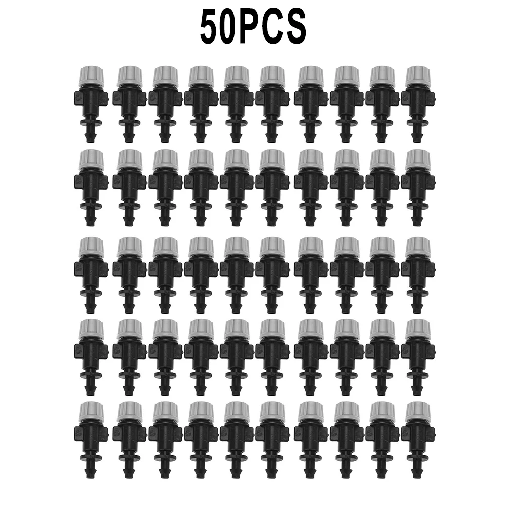 50 Piece Water Misting Nozzles for Garden Drip Irrigation Systems Supporting 1.5 3KG Pressure Range and Even Mist Distribution