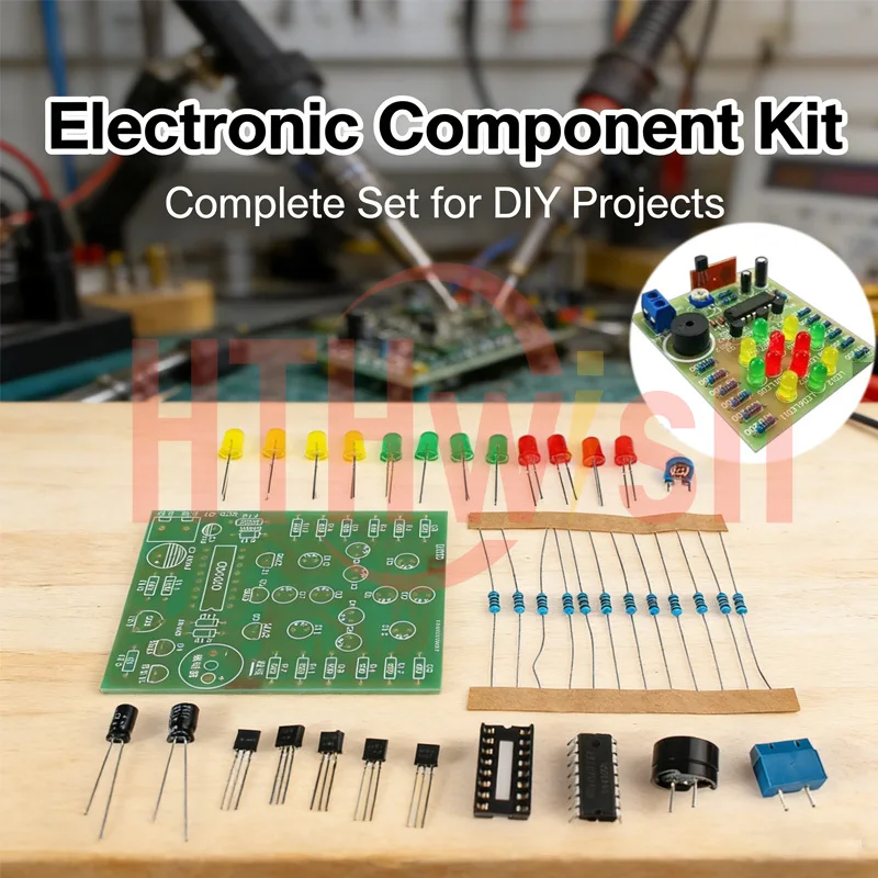 1set CD4060 Dream Flashing Light Kit DIY Electronic Production Set Soldering Training Unassembled Kit
