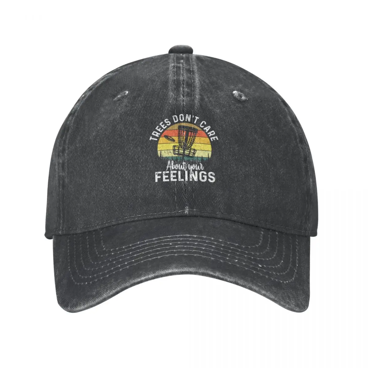 Trees Don’t Care About Your Feelings Funny Disc Golf Cowboy Hat Sports Cap Sun Hat For Children birthday Women Caps Men's