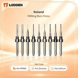 Roland Zirconia Milling Burs Dental Lab Diamond Cutting Drill D4 for DWX50 DWX51D DWX52 DC Coating 0.3 1.0 2.0mm Grinding Tool