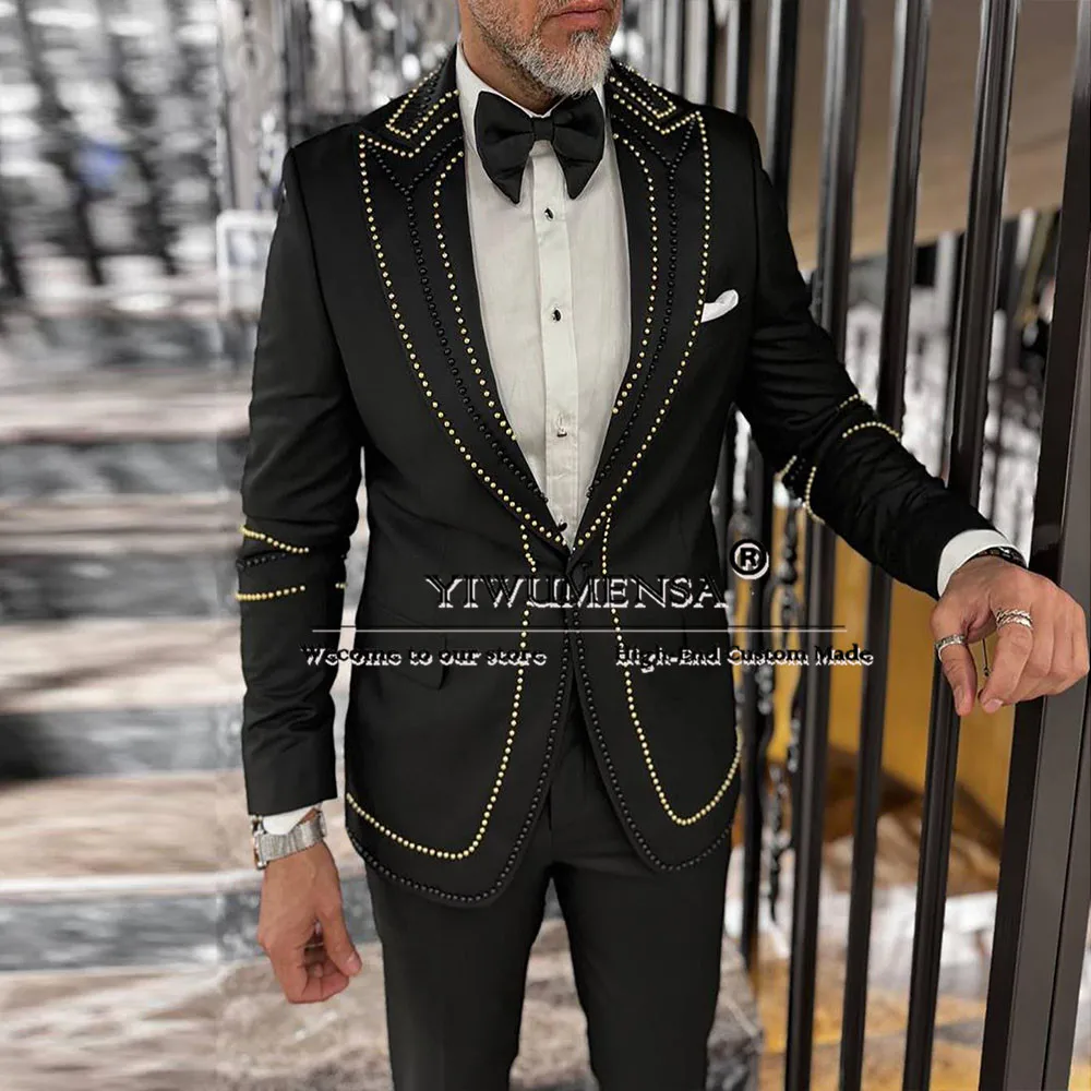 

Unique Design Business Suits Formal Party Bridegroom Wedding Tuxedo Tailored Man Marriage Men's Clothing Trajes Para Hombre 2PCS