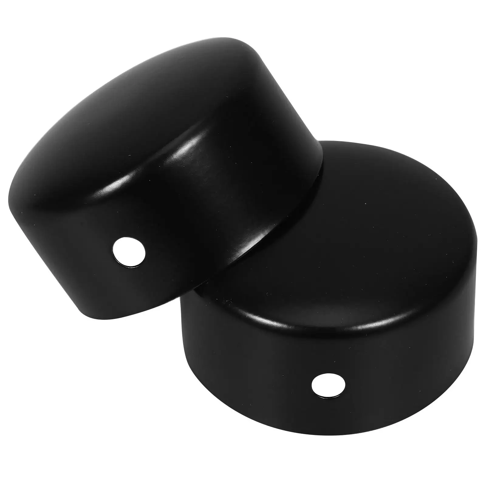 2 pezzi Tappi terminali per corrimano Parti per recinzione di collegamento Tappo per palo Manicotti flessibili in PVC Tubi Asta per armadio Scala in acciaio inossidabile