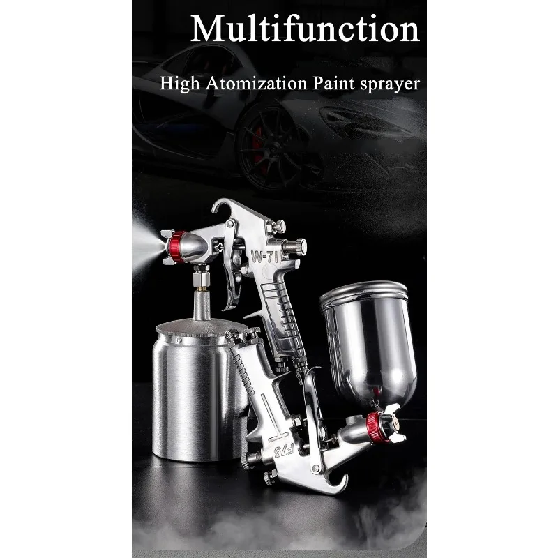 Siphon/Gravity Pneumatic Spray Paint Gun Professional High Atomization Paint Sprayer for Painting