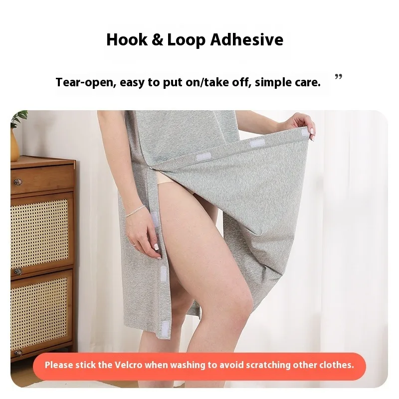 簡単に着用できるケアベスト女性寝たきり患者術後回復服軽量通気性夏看護トップサイドスナップ