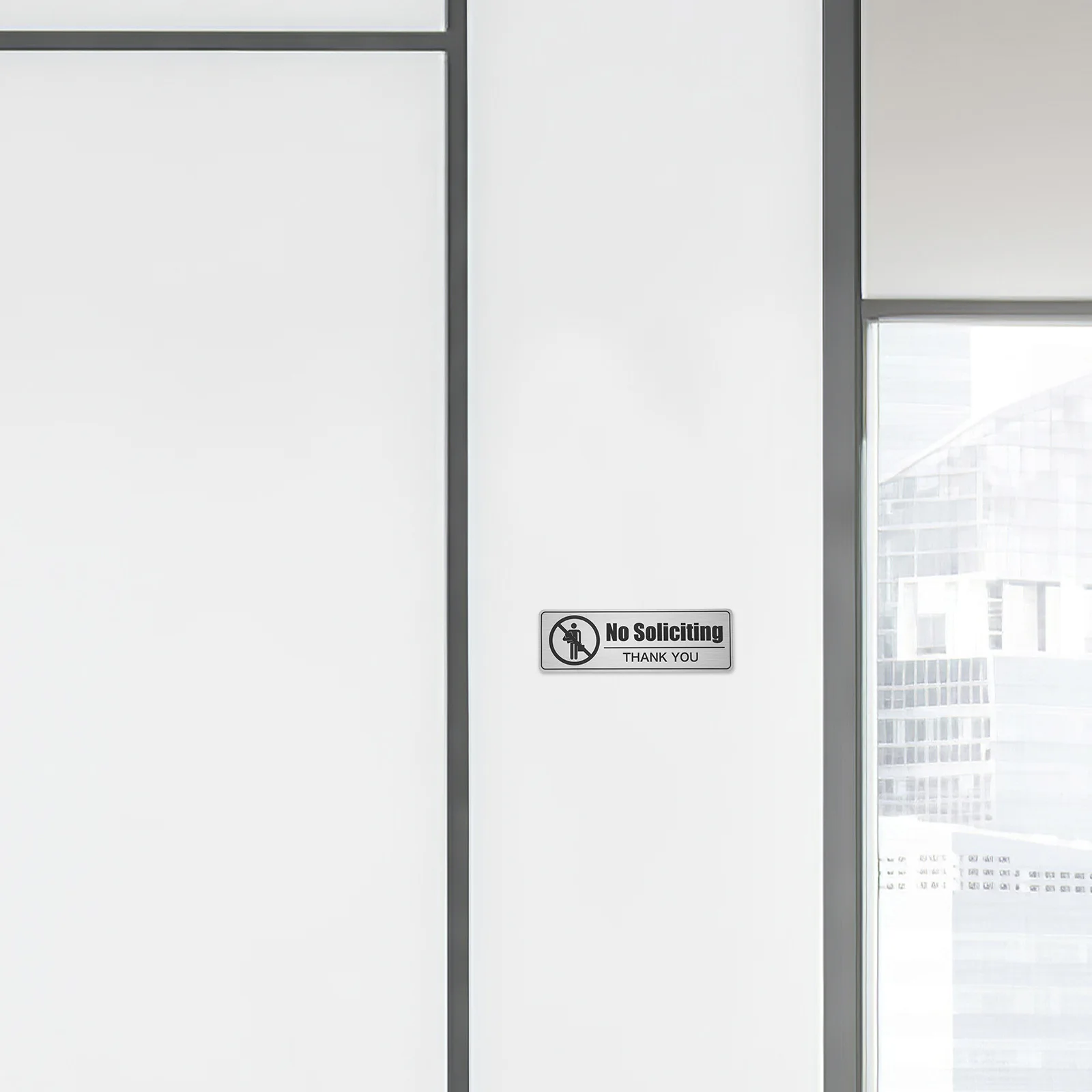 2 مجموعات لا علامة التماس PVC مانعة لتسرب الماء ذاتية اللصق باب جدار مدخل علامة تحذير للمنزل مكتب الاستخدام الداخلي في الهواء الطلق