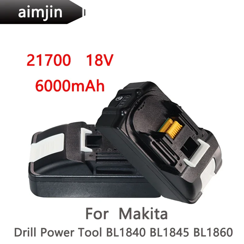 Imagem -02 - Bateria Recarregável de Íon de Lítio para Broca Makita Ferramenta Elétrica 21700 18v 6000mah Bl1840 Bl1845 Bl1860