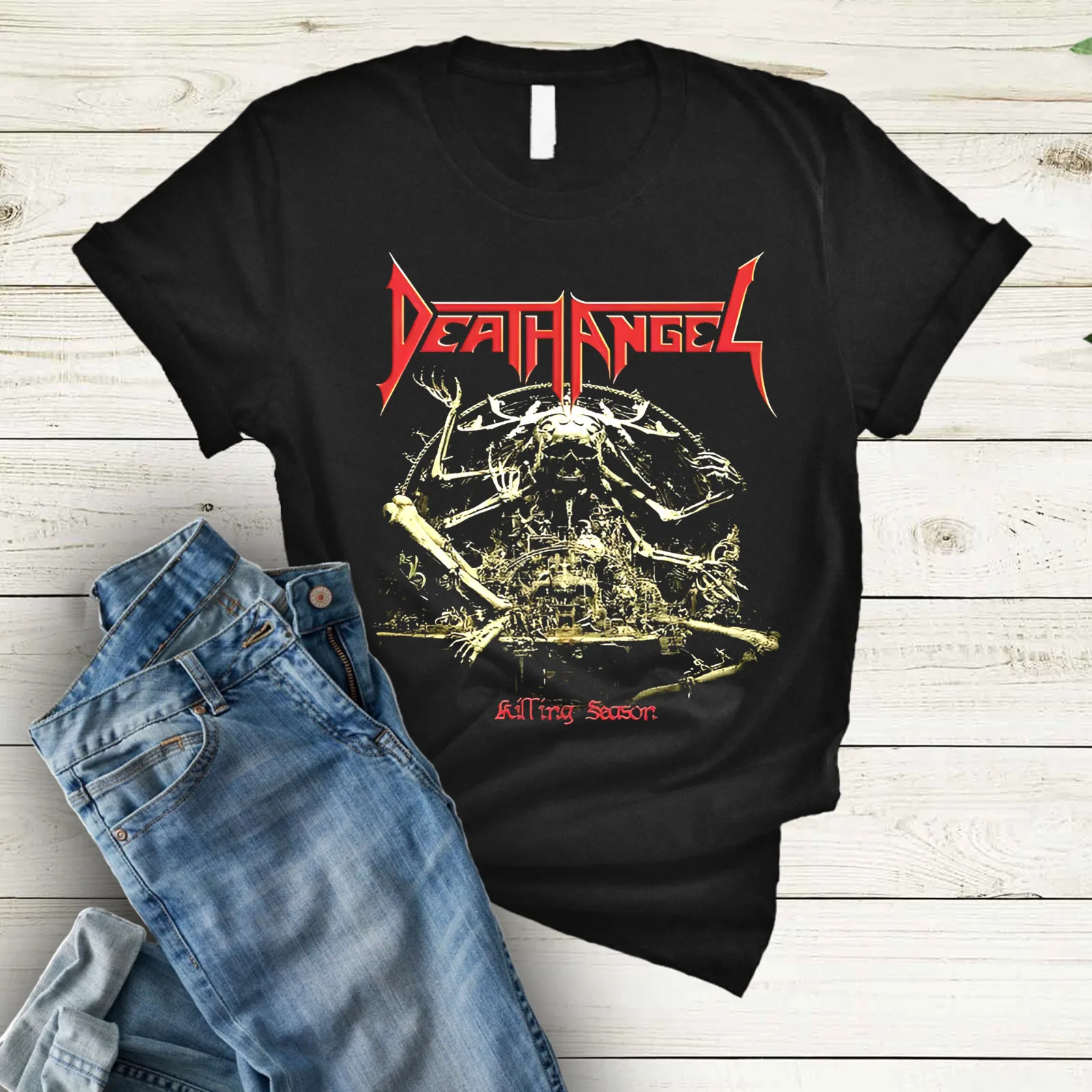 Rare Death Angel Killing Season Album Cotton Black S-5XL T-Shirt K460