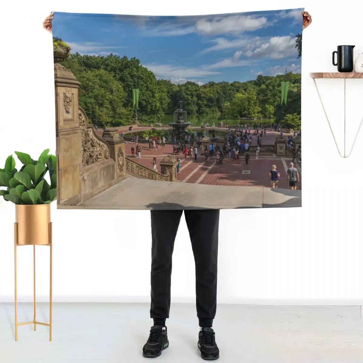 Day at Bethesda Terrace Throw Blanket warm winter Sofa For Sofa Thin christmas gifts blankets and throws Sleeping Bag Blankets