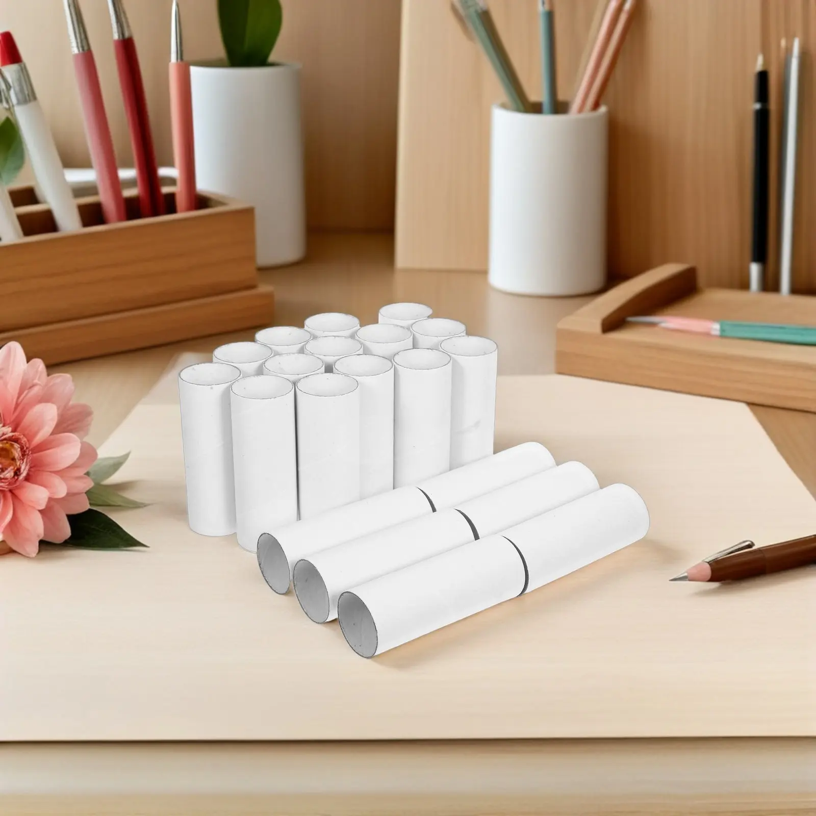 30Pcs Cardboard Paper Roll For Kids Projects Christmas Craft Round Tubes 32X1 Inches Toilet Crafts Classroom
