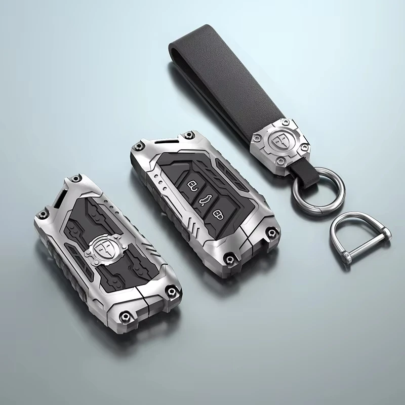 NEW Armor Style for VW Volkseagen Passat B8 Magotan Golf 8 2020 MK8 ID.3 ID.4 Cupra Car Key Case Cover Fob Keychain Accessories