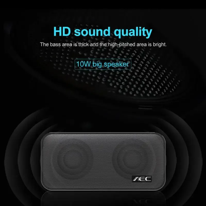 Bluetooth Speaker with Power Bank Function Outdoor Portable Slim Mini Deep Bass
