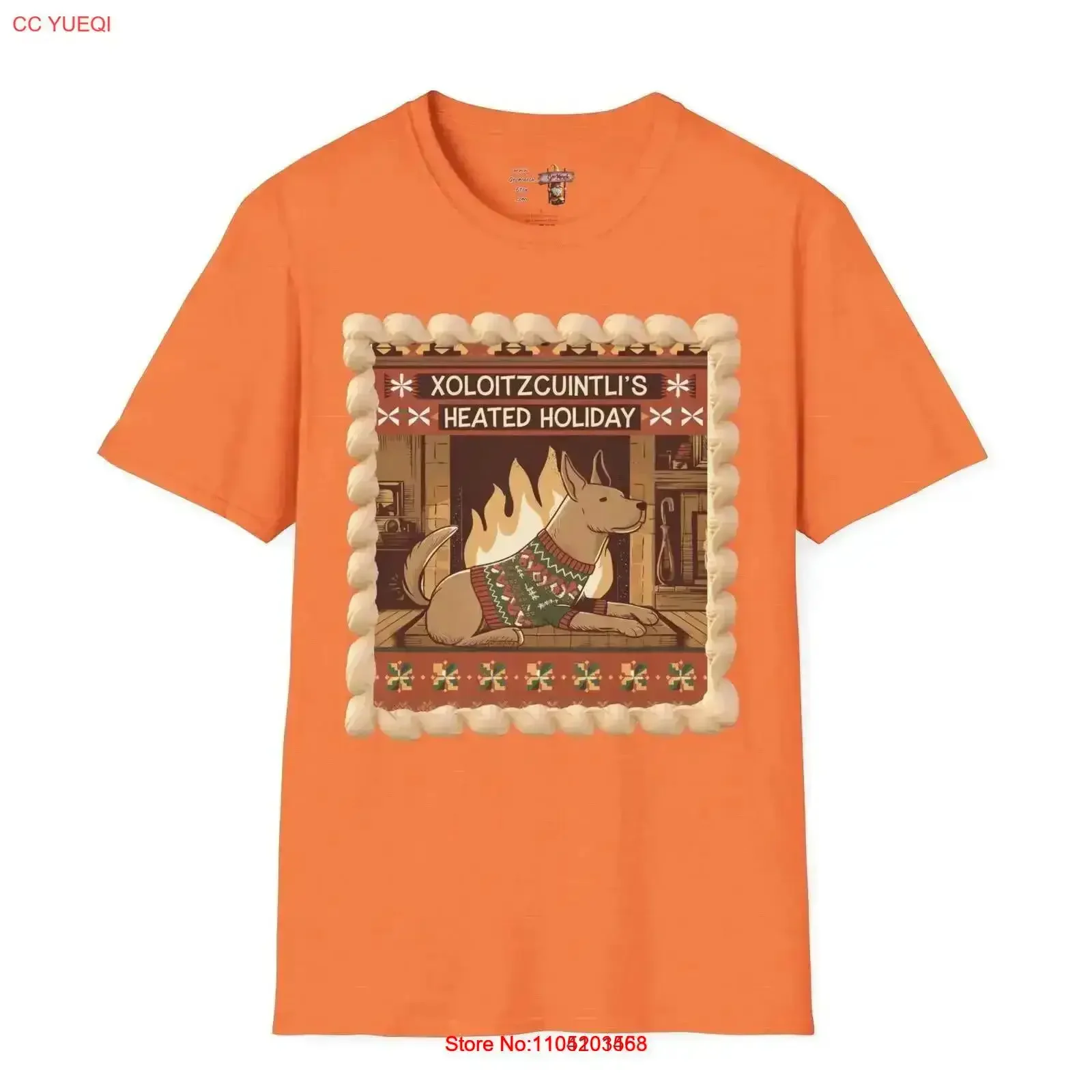 Xoloitzcuintli vacaciones calentadas lindo Adorable Xoloitzcuintli perro Navidad camiseta vintage lavado homme ligeramente vintage