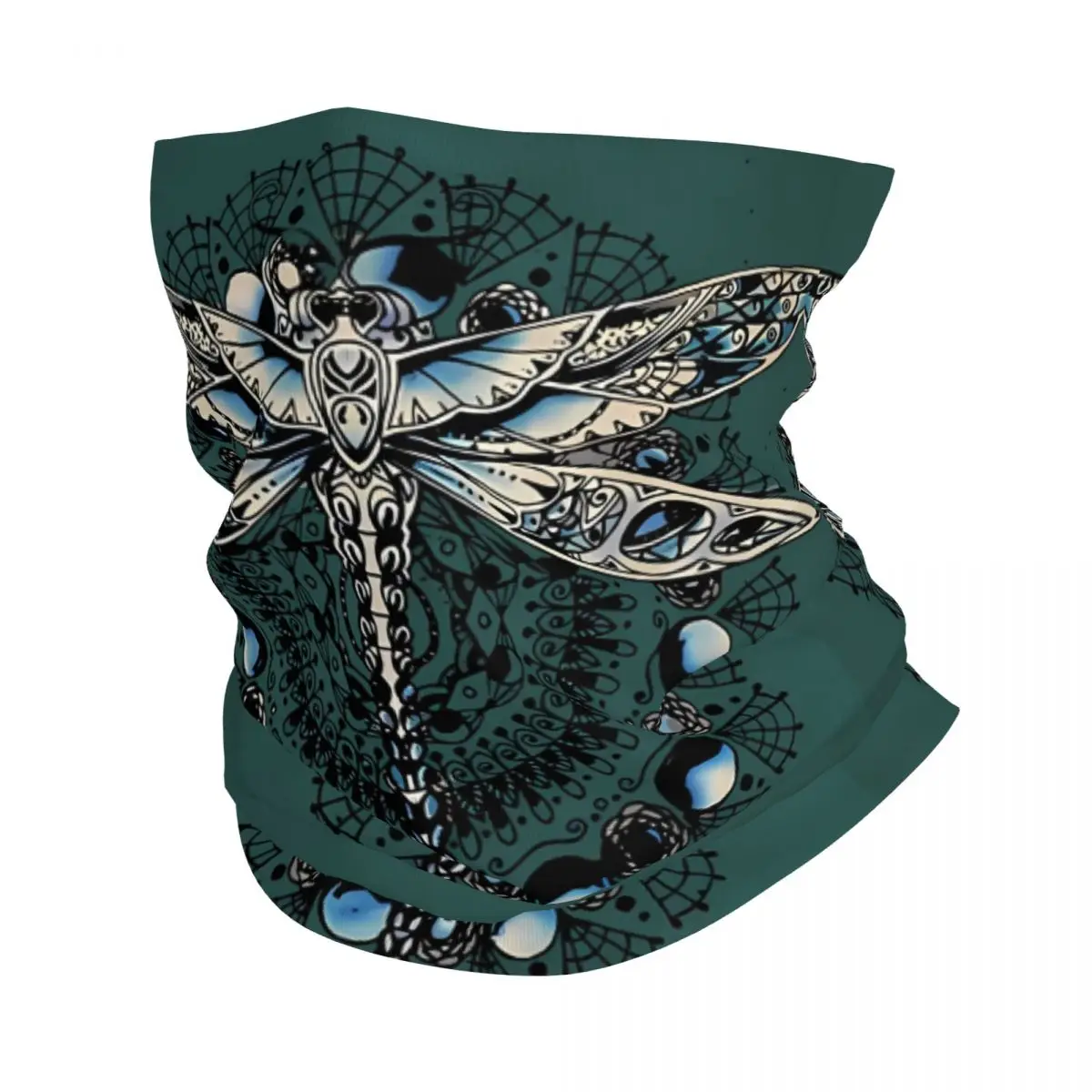 Dragonfly Pattern Thin Bandana Neck Gaiter Wrap Scarf Headband Neck Cover