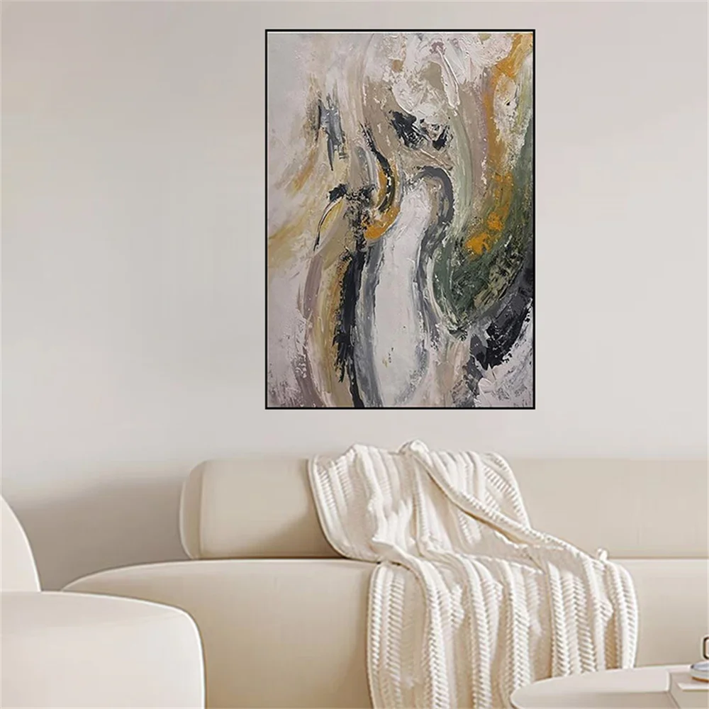 

100% Hand-Painted Colorful Oil Paintings On Canvas Wall Art Pictures Modern Interior Exhibits Home Cuadros For Living Room Decor