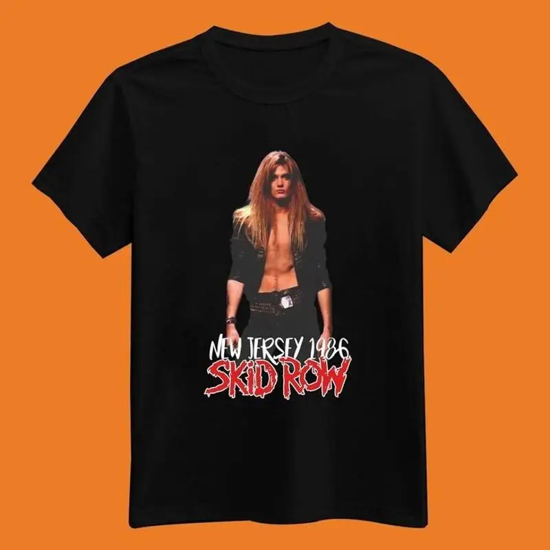 Skid Row Sebastian Bach 1986 camiseta negra unisex S 234XL B059