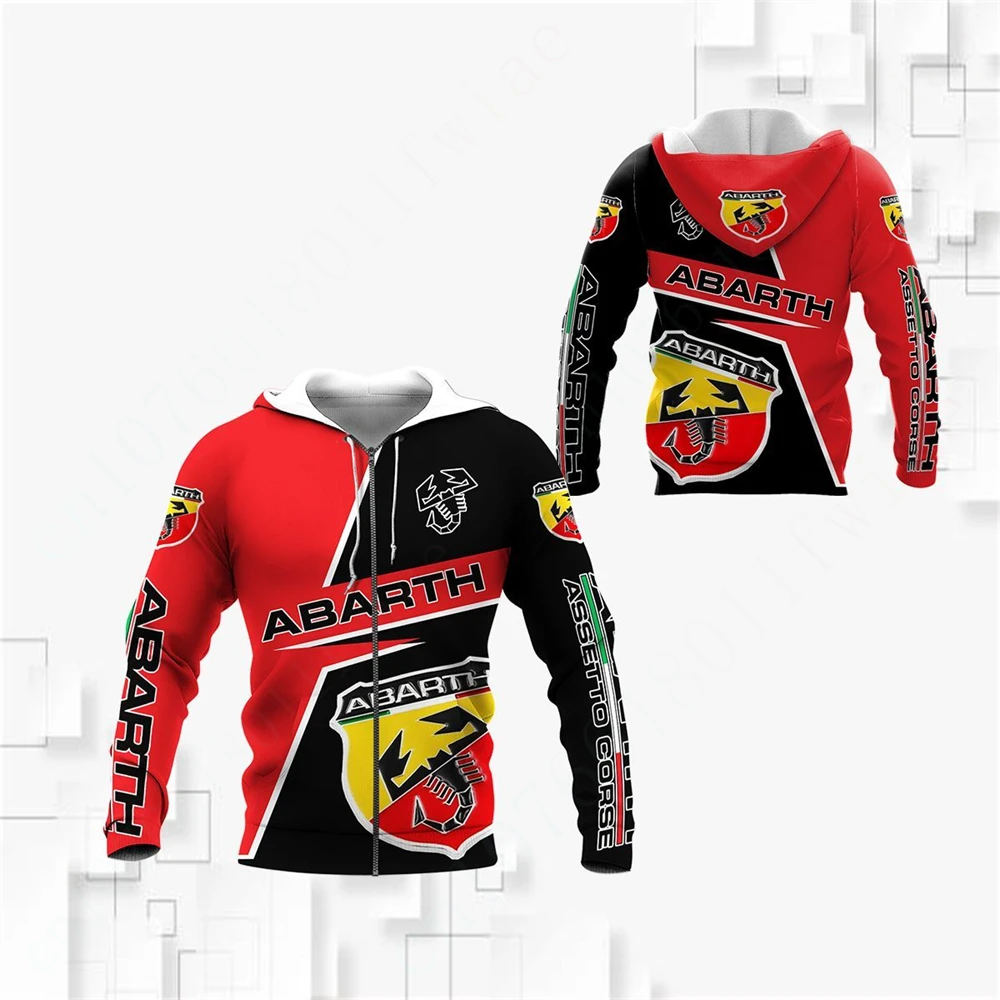 Abarth เสื้อสเวตเตอร์ฮาราจูกุ, อะนิเมะ hoodies เสื้อผ้า unisex สำหรับผู้ชายผู้หญิงพิมพ์ลาย3D จำเป็นแบบสวมศีรษะมีฮู้ดแบบลำลองมีซิป