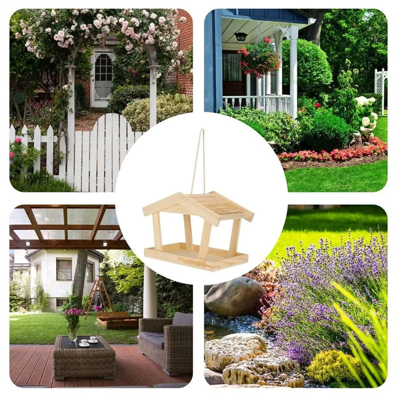 Outdoor Bird Feeder House Feeding Station Pet Supplies Rustic Hummingbird Feeders Outdoors for Yard Patio Porch Pathway-AD23