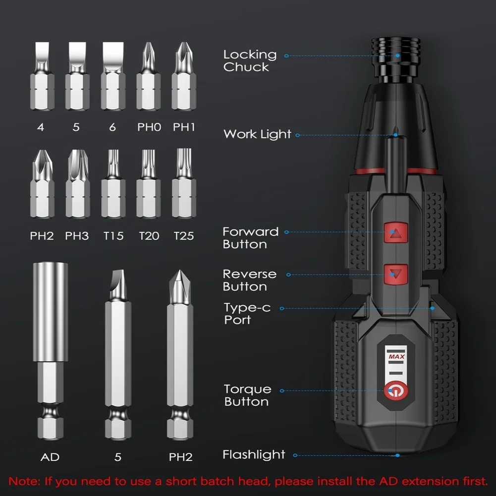 مفك براغي كهربائي لاسلكي 42 فولت مع بطارية ليثيوم قابلة لإعادة الشحن وزر واحد لسهولة مفك البراغي #4