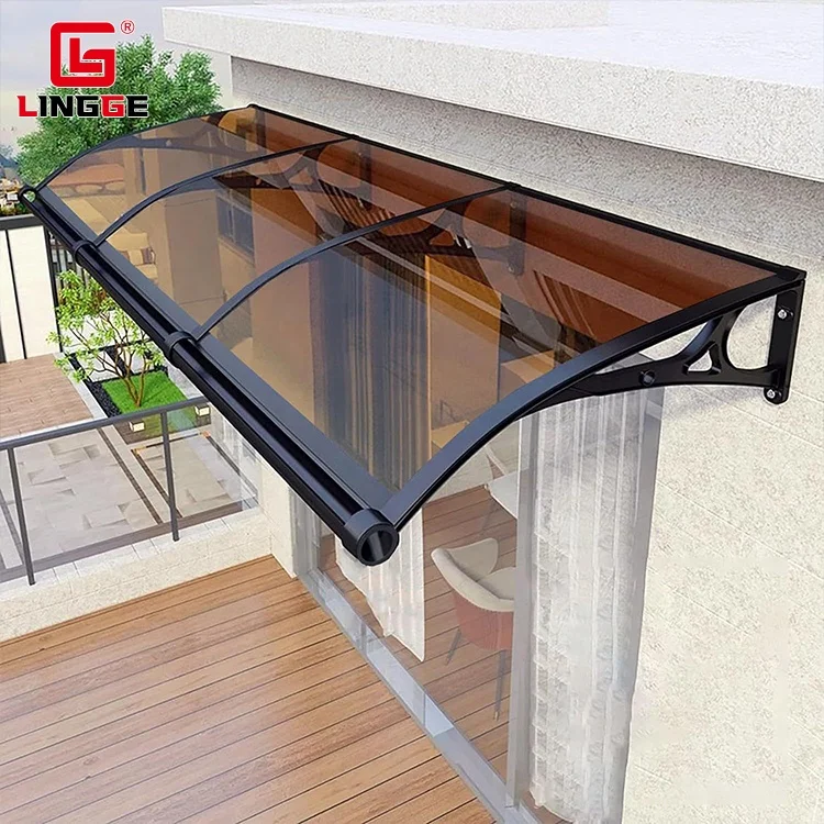 Front Door Window Wrought Iron Awning Designs Aluminum Polycarbonate Canopy Cover Arch Roof