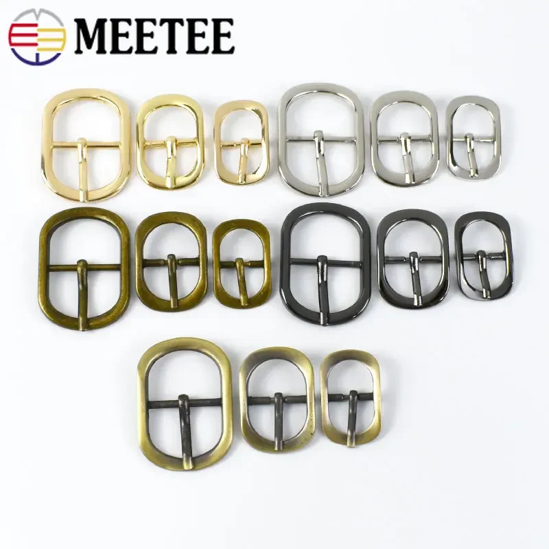 10pcs 12-38mm Metal Belt Buckles Bags Shoes Pin Buckle Handbag Strap Clasp DIY Leather Crafts Hardware Sewing Accessories